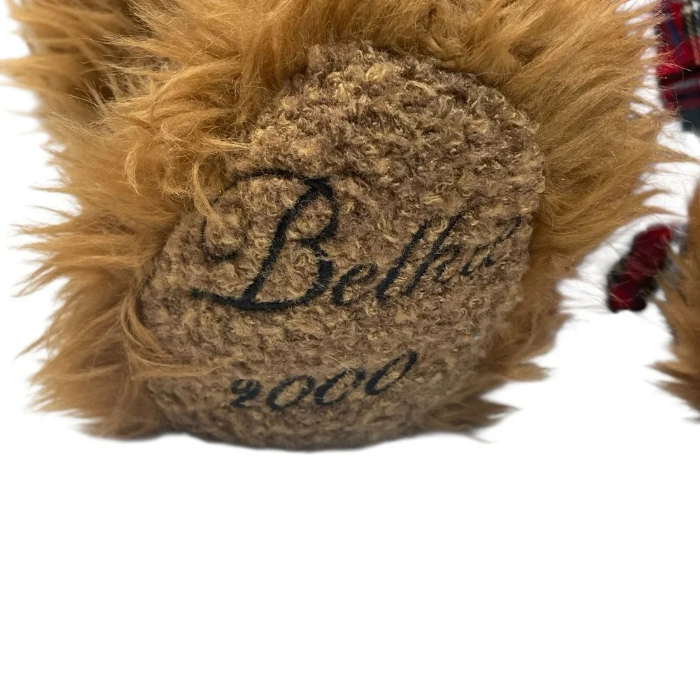Belkie Bear 2000 Plush Teddy‎ Bear with Plaid Pajamas & Mini Bear Friend Vintage